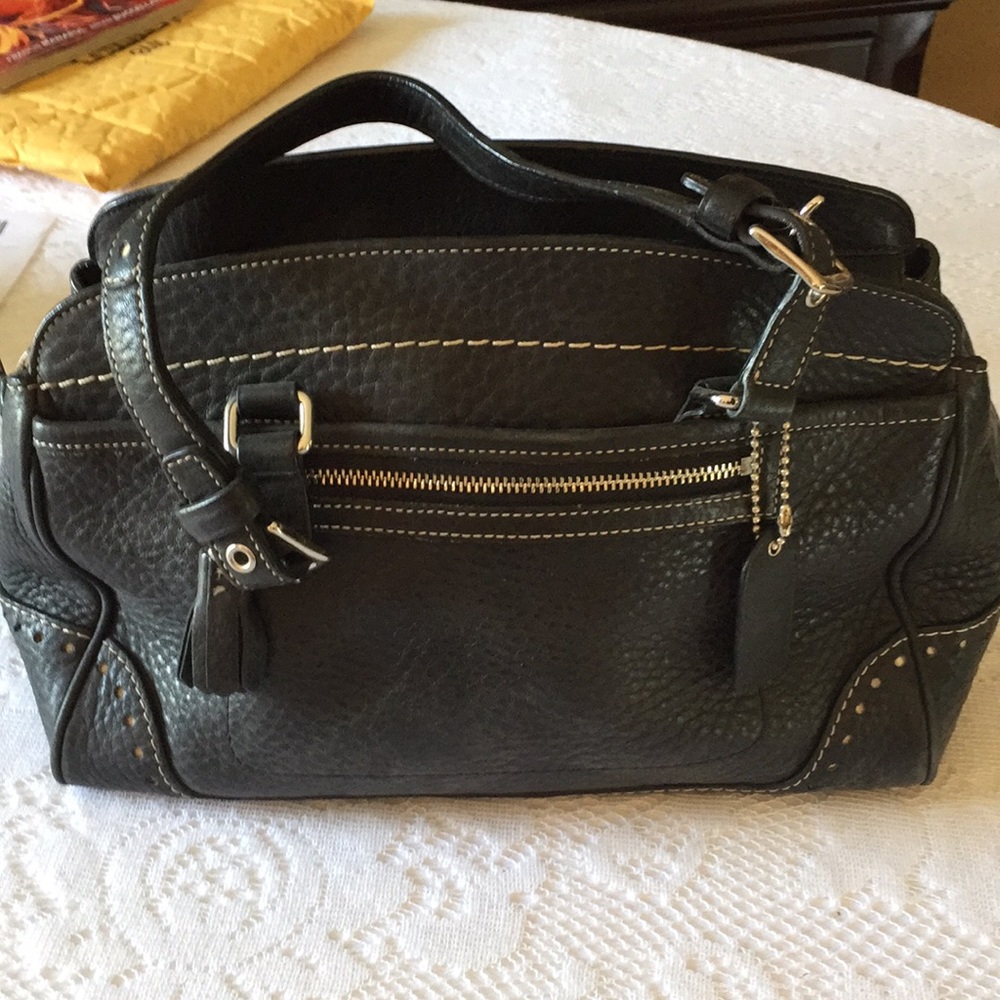 Coach bag  height 7” x 10” length x 4”w straps 8”